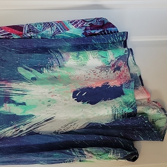 PATAERIO Watercolor Tie dye Slant Hemline Shirt Large preowned - Picture 11 of 11